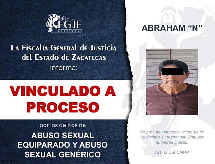 VINCULAN A ABRAHAM "N" POR ABUSO SEXUAL CONTRA MENOR