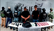 CAPTURAN A DOS HOMBRES CON ARMAS, EXPLOSIVOS Y DROGA EN LA CAPITAL DE ZACATECAS