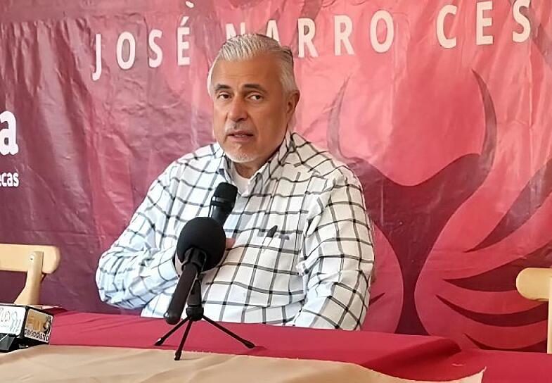 PIDE NARRO REGULARIZAR POZOS DE RIEGO Y ACLARA AUSENCIA DE SHEINBAUM
