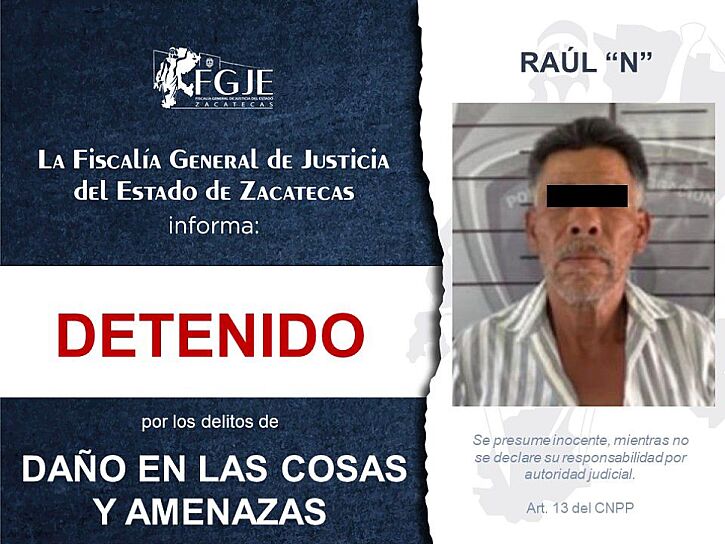CUMPLIMENTA FGJEZ TRES ÓRDENES DE APREHENSIÓN EN DISTINTOS MUNICIPIOS