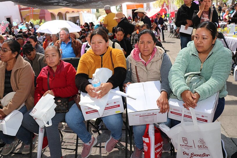 ENTREGAN APOYOS A FAMILIAS VULNERABLES DE PINOS