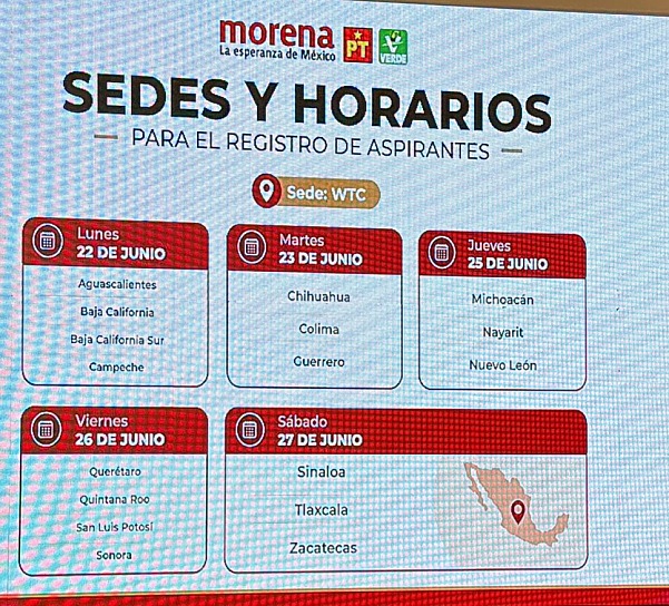 ANUNCIAN MORENA PT Y VERDE REGISTRO CONJUNTO DE ASPIRANTES