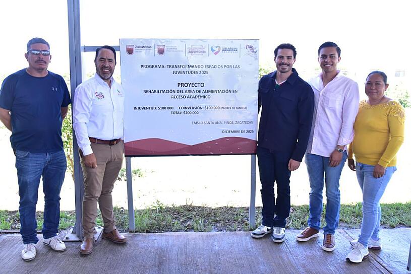 CONSTRUYE INJUVENTUD DESAYUNADOR ESTUDIANTIL EN CECYTEZ DE PINOS