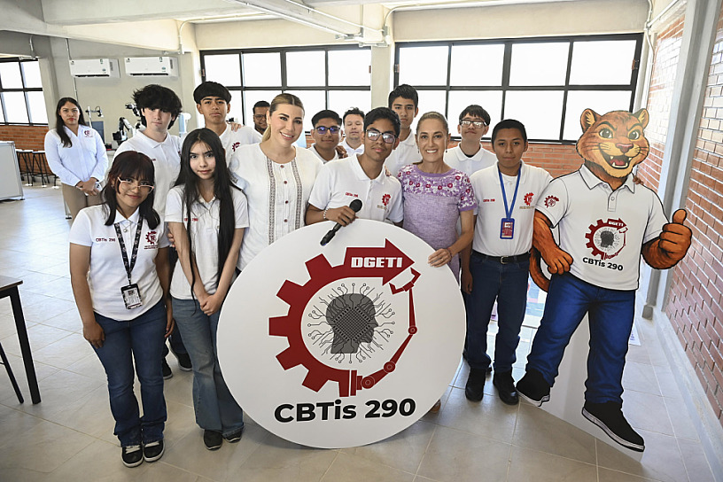 INAUGURA SHEINBAUM NUEVO CBTIS PARA 540 ESTUDIANTES