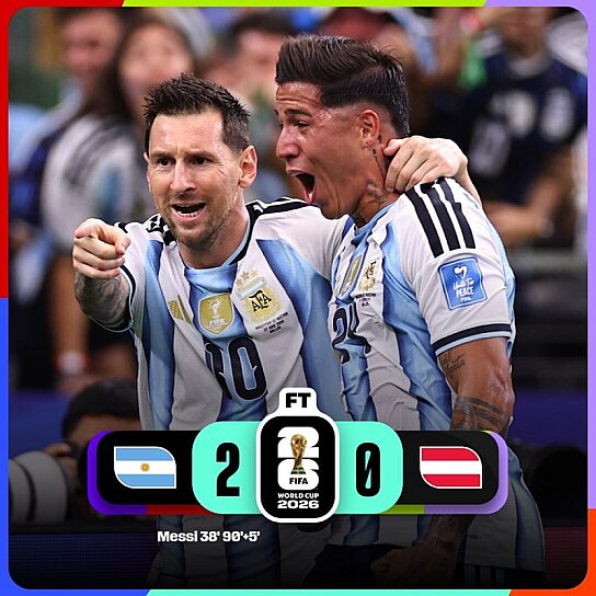 MESSI GUÍA A ARGENTINA Y SELLA SU PASE DE RONDA