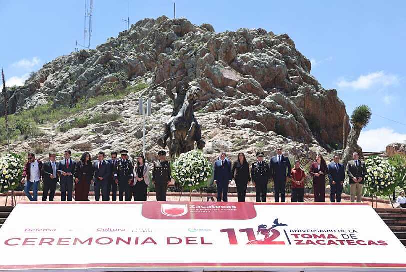 CONMEMORA DAVID MONREAL ANIVERSARIO 112 DE LA TOMA DE ZACATECAS
