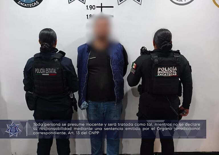 ASEGURAN A HOMBRE POR PRESUNTA VIOLENCIA FAMILIAR Y DAÑO EN LAS COSAS