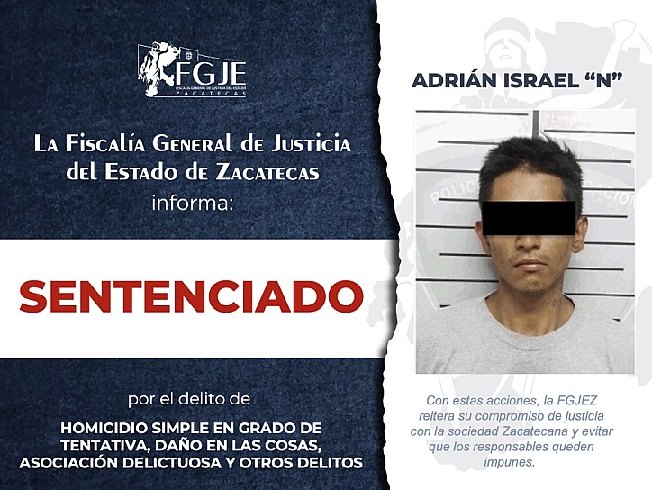 CONDENAN A 8 AÑOS A ADRIÁN “N” POR ATAQUE A POLICÍAS