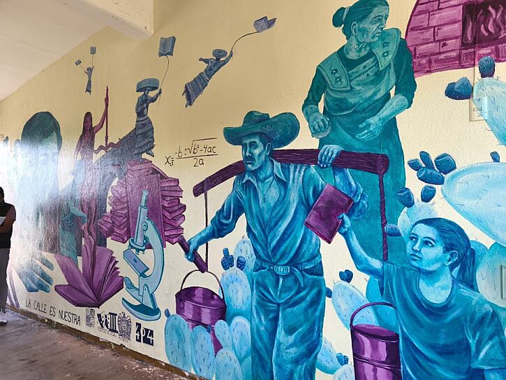 ENTREGA UAZ MURAL ARTÍSTICO A PREPA DE TRANCOSO