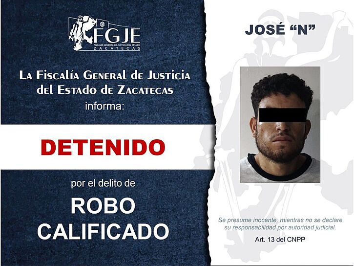 ES DETENIDO POR ROBO CALIFICADO