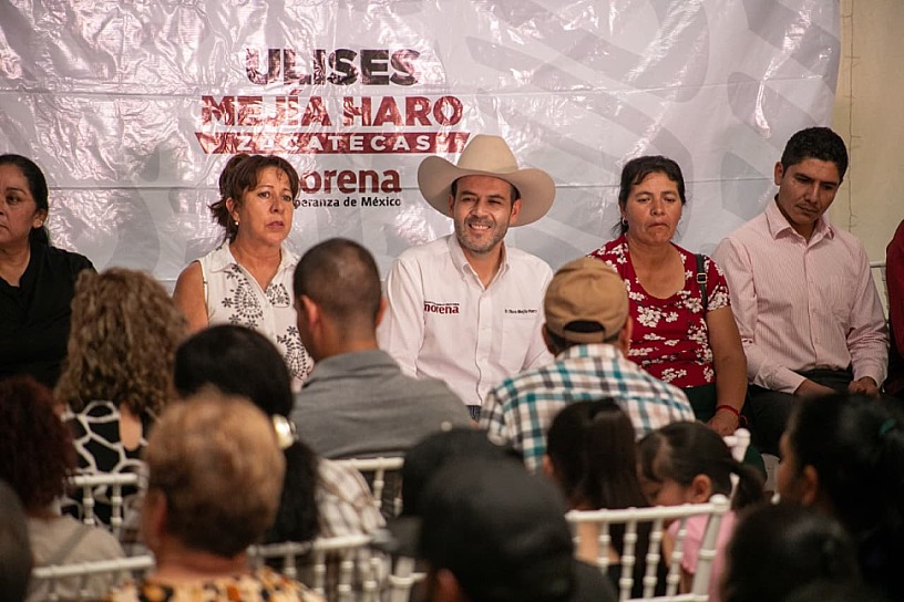 REALIZA ULISES MEJÍA HARO ASAMBLEA INFORMATIVA EN NIEVES SOBRE TRANSFORMACIÓN