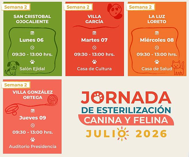 LLEVA SSZ ESTERILIZACIÓN GRATUITA A CUATRO MUNICIPIOS DEL SURESTE