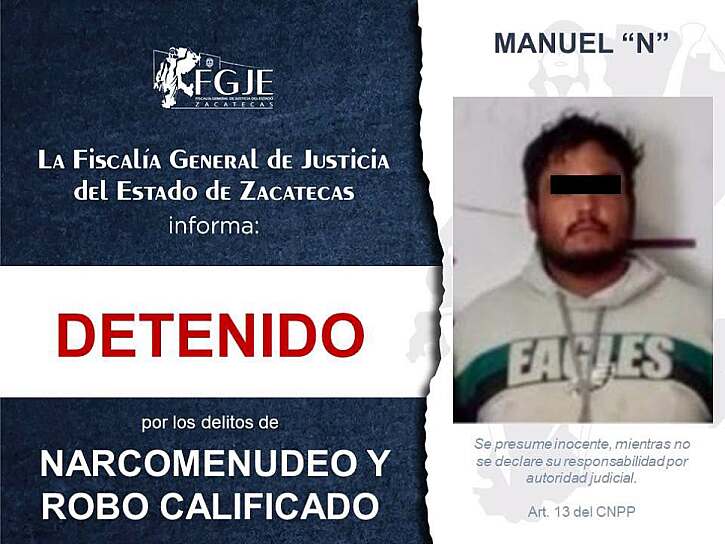 EJECUTA FGJEZ ÓRDENES DE APREHENSIÓN POR NARCOMENUDEO Y ROBO