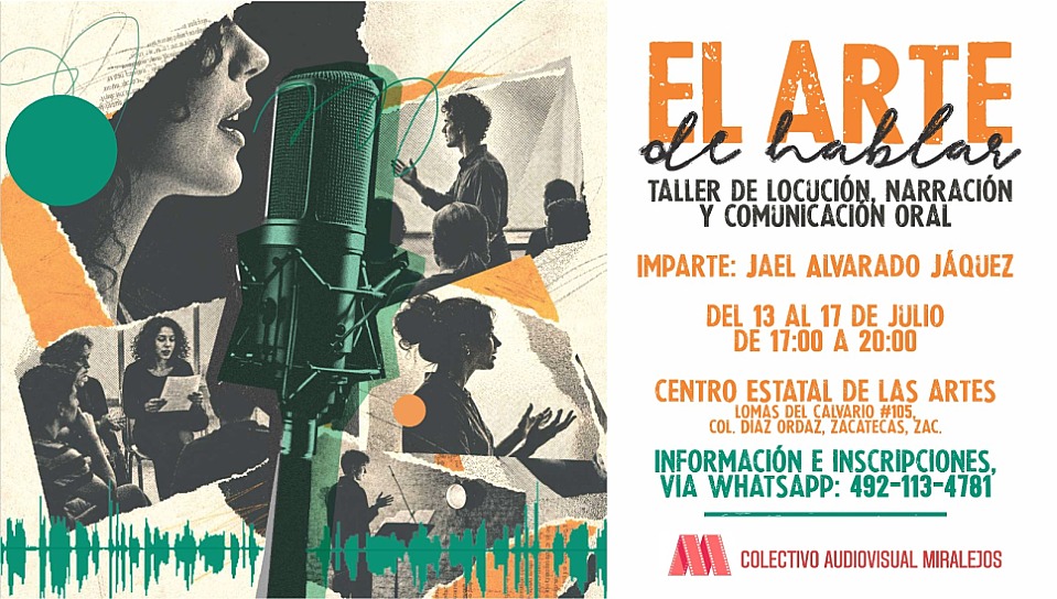 INVITA JAEL ALVARADO A TALLER INTENSIVO DE LOCUCIÓN EN ZACATECAS