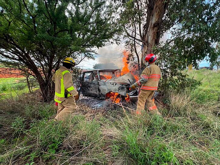 MUERE ADULTO MAYOR TRAS INCENDIARSE CAMIONETA EN SOMBRERETE
