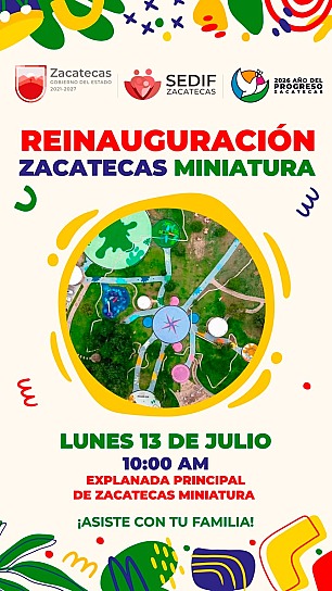 REABRIRÁ SEDIF PARQUE TEMÁTICO MINI ZACATECAS DE LA ENCANTADA