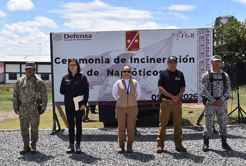 INCINERA FGJEZ NARCÓTICOS ASEGURADOS EN 64 CARPETAS DE INVESTIGACIÓN