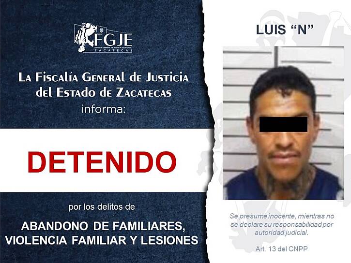 DETIENEN A DOS SUJETOS POR ABANDONO FAMILIAR