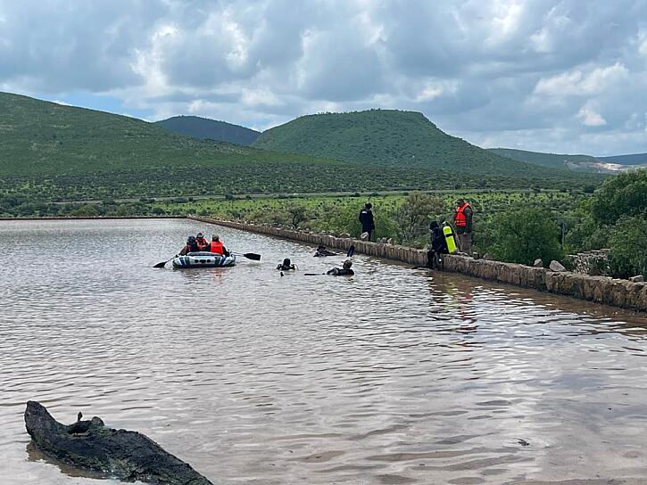 REALIZA PROSPECCIÓN EN PRESA EL FUERTE Y BÚSQUEDA DE PERSONAS