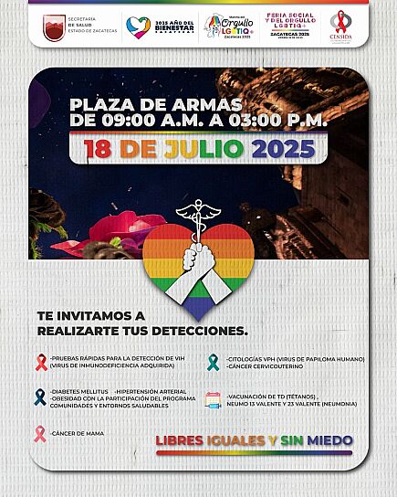 PARTICIPARÁ SSZ EN FERIA DE SALUD DE MARCHA LGBTIQ+