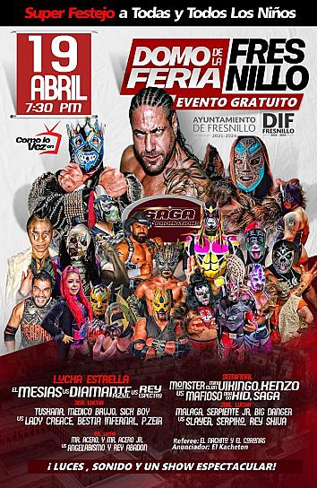 ANUNCIAN FUNCIÓN GRATUITA DE LUCHA LIBRE EN FRESNILLO 