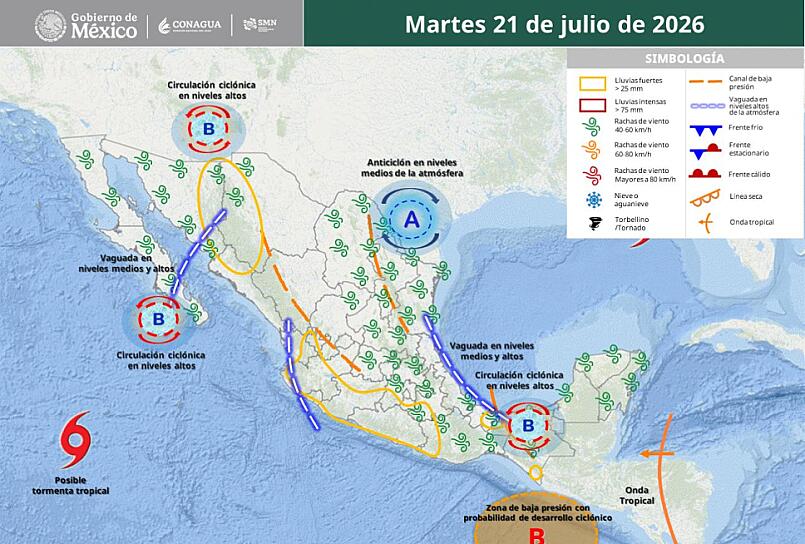CONTINUARÁN LAS LLUVIAS DURANTE LA SEMANA Y PIDEN AUTORIDADES PREVENCIÓN