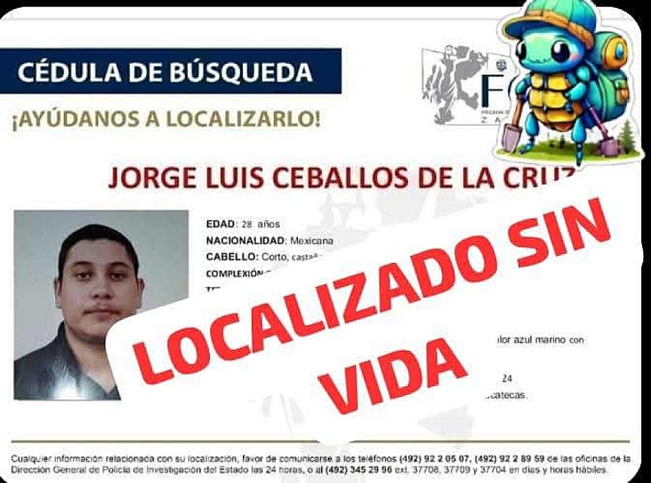 IDENTIFICAN A JORGE LUIS CEBALLOS TRAS HALLAZGO EN JEREZ