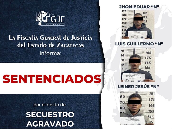 LO SENTENCIA LA FGJEZ A 50 AÑOS POR SECUESTRO AGRAVADO