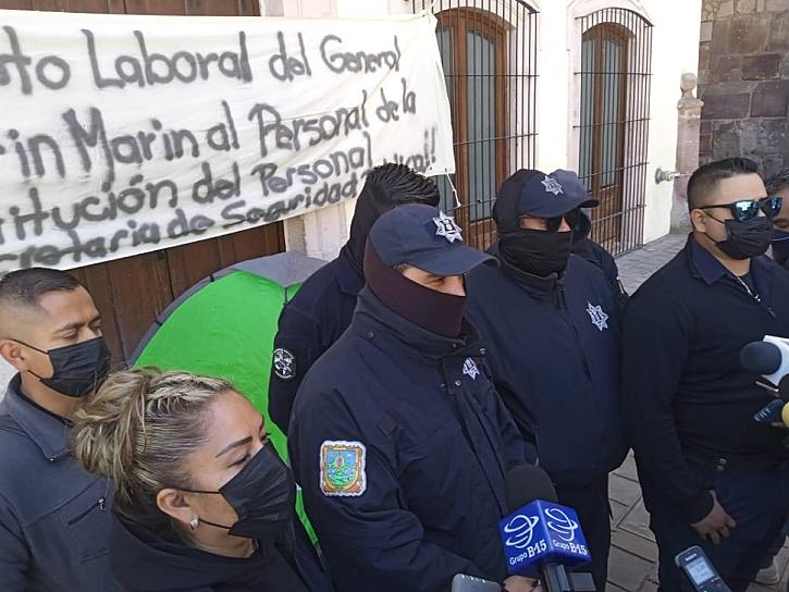 ANUNCIAN POLICÍAS ESTATALES PARO INDEFINIDO; EXIGEN MESA DE DIALOGO CON EL GOBERNADOR