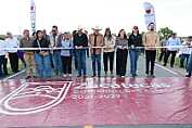INAUGURA DAVID MONREAL OBRAS CARRETERAS Y DE AGUA EN GENARO CODINA