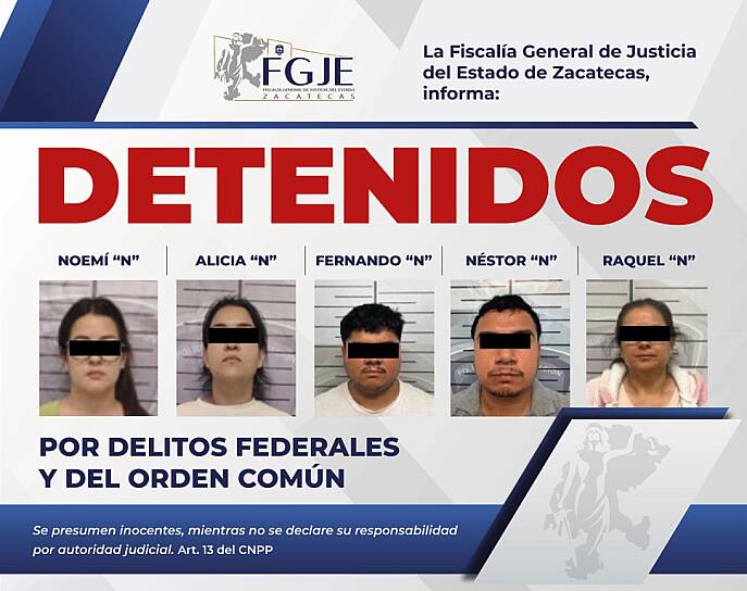 DETIENEN A CINCO PERSONAS EN TABASCO TRAS COORDINACIÓN