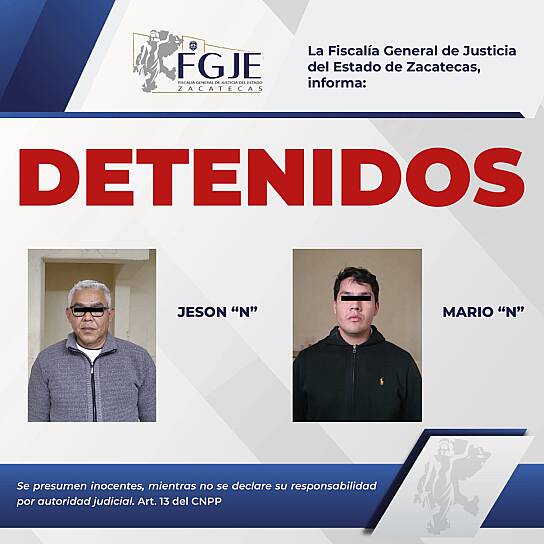 DETIENE FGJEZ A DOS PRESUNTOS DESPLAZADORES DE TARJETAS EN RÍO GRANDE