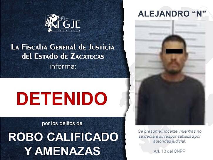 CUMPLIMENTA FGJEZ SEIS ÓRDENES DE APREHENSIÓN EN CUATRO MUNICIPIOS