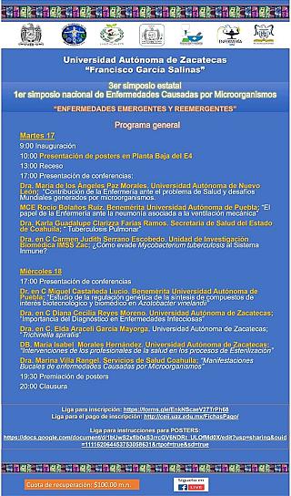 ANUNCIA UAZ SIMPOSIO NACIONAL DE ENFERMEDADES EMERGENTES Y REMERGENTES