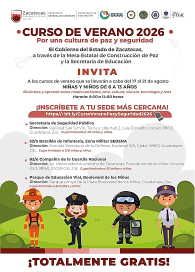 REALIZA GOBIERNO CURSO DE VERANO PARA MENORES EN CUATRO SEDES