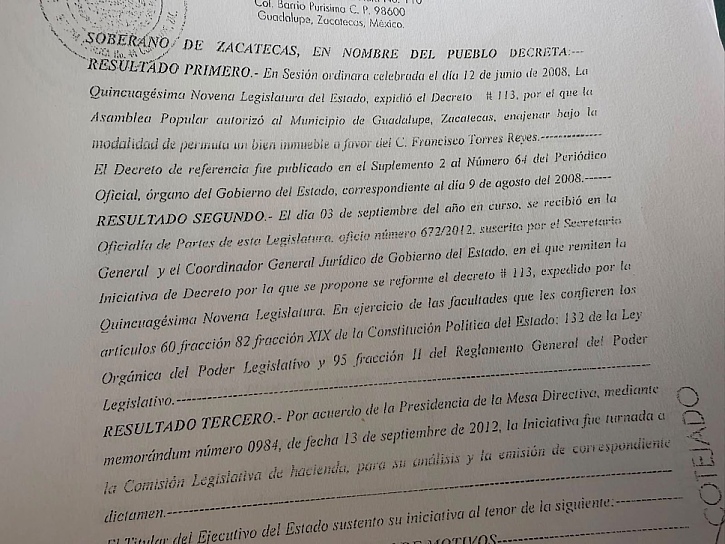 RECHAZA ROBERTO LUÉVANO  ACUSACIONES SOBRE DONACIÓN DE PREDIO EN GUADALUPE