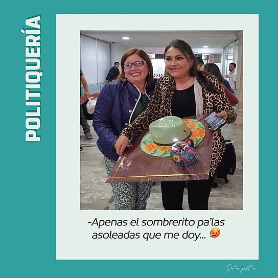 -Apenas el sombrerito pa'las asoleadas que me doy... 🥵