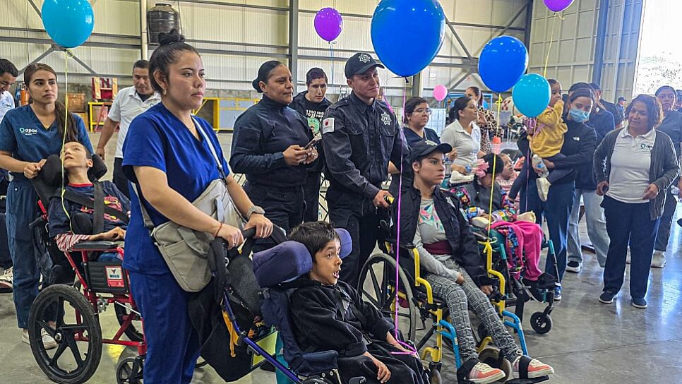 RECIBE SSP A NIÑOS DE APAC EN JORNADA DE INCLUSIÓN
