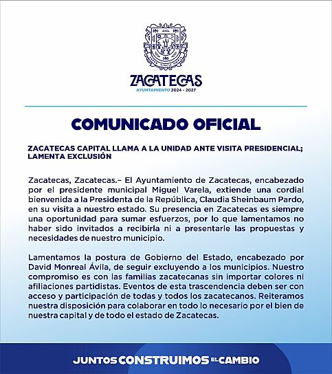 LAMENTA CAPITAL EXCLUSIÓN EN VISITA PRESIDENCIAL
