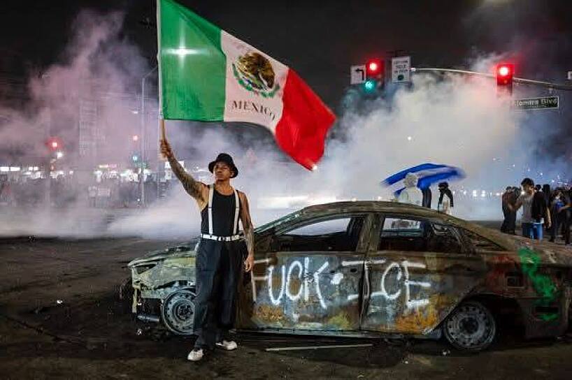 CONTINÚAN PROTESTAS POR REDADAS MIGRATORIAS EN CALIFORNIA