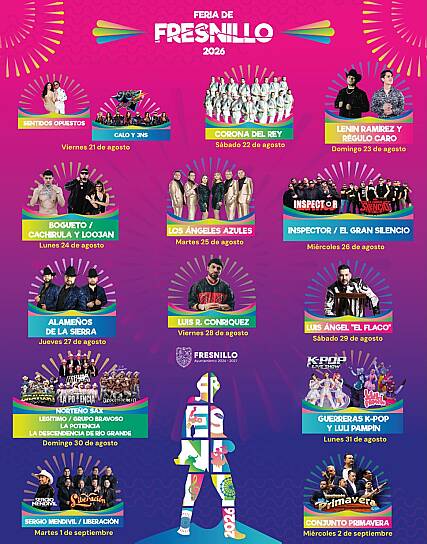 PRESENTAN CARTELERA DE ARTISTAS PARA LA FERIA DE FRESNILLO 2026