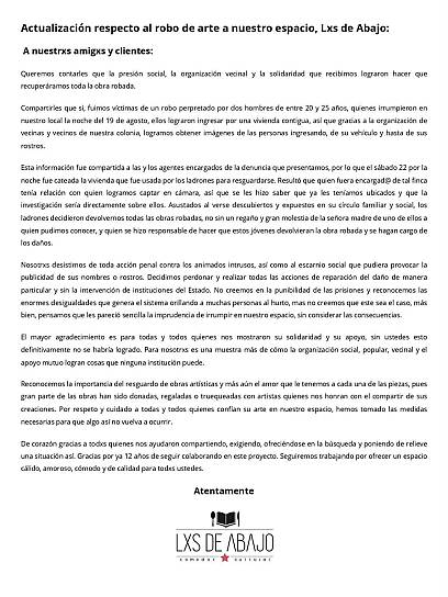 RECUPERA LXS DE ABAJO MÁS DE 20 OBRAS ROBADAS