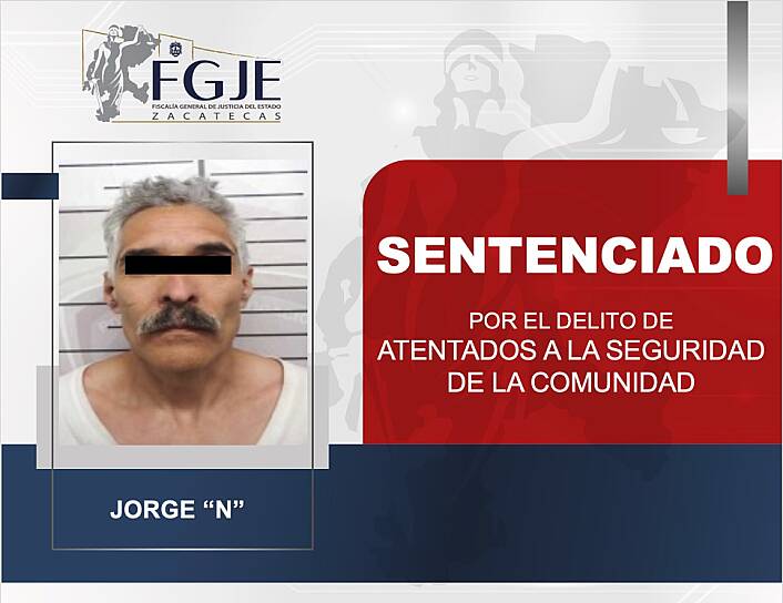 SENTENCIAN A JORGE “N” POR PORTAR ARMA Y MENSAJES DELICTIVOS