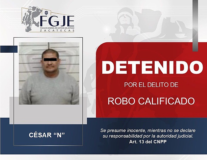 EJECUTA FGJEZ SEIS ÓRDENES DE APREHENSIÓN POR DIVERSOS DELITOS