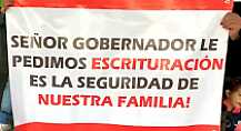 TOMAN CIUDAD ADMINISTRATIVA; EXIGEN ESCRITURAS PARA 109 FAMILIAS DE GUADALUPE