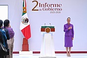 PRESENTA CLAUDIA SHEINBAUM SEGUNDO INFORME; DESTACA ECONOMÍA Y SEGURIDAD NACIONAL