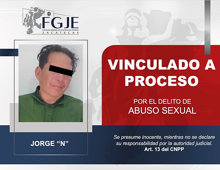 VINCULA A PROCESO LA FGJEZ POR ABUSO SEXUAL EN JEREZ