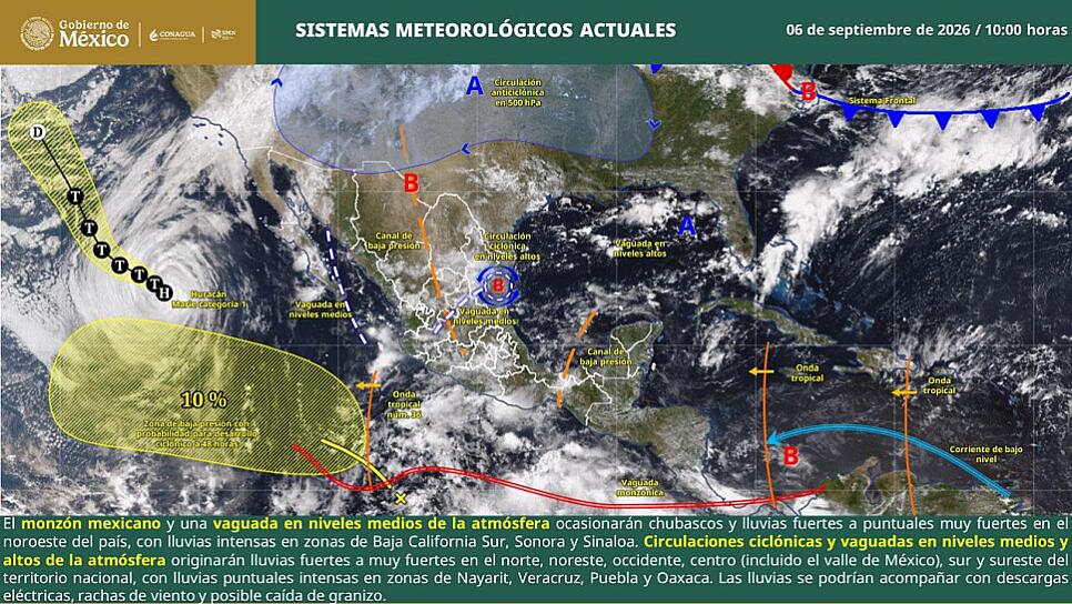 ALERTA GOBIERNO DE ZACATECAS POR LLUVIAS DE HASTA 75 MILÍMETROS