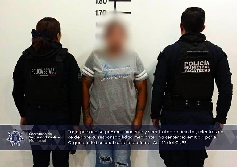APREHENDEN A MUJER POR LESIONES DOLOSAS