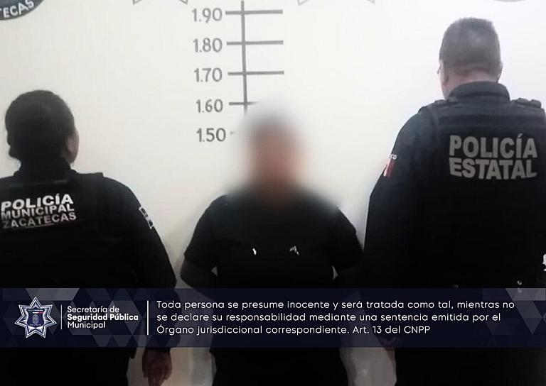 APREHENDEN A MUJER POR VIOLENTAR A SU FAMILIA
